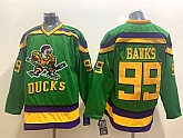Ducks 99 Adam Banks Green CCM jersey,baseball caps,new era cap wholesale,wholesale hats
